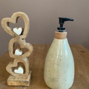 Distributeur de savon crème moucheté